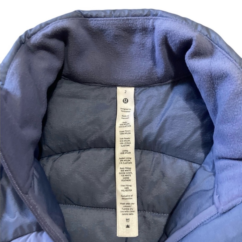 Lululemon Down For It All Puffer Vest Women’s size 2 Light Purple - Picture 6 of 8